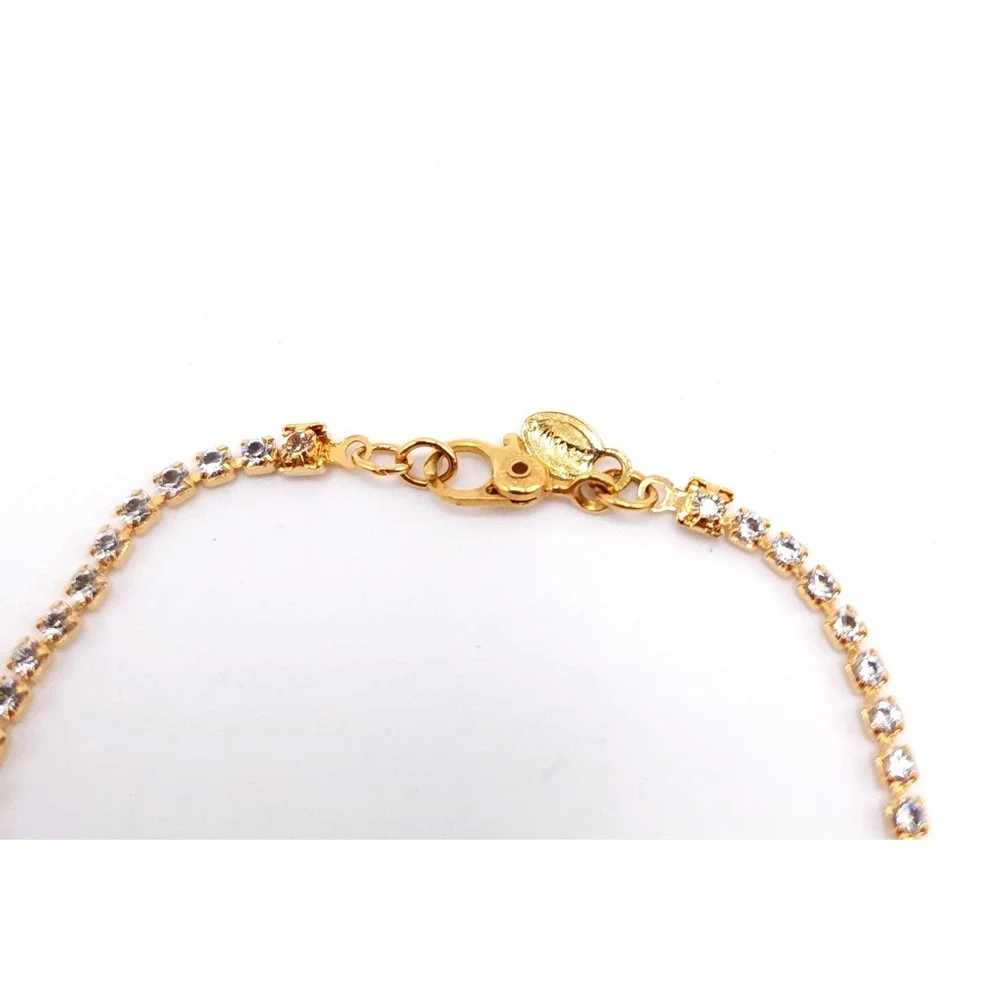Monet Gold Tone Rhinestone‎ Tennis Bracelet